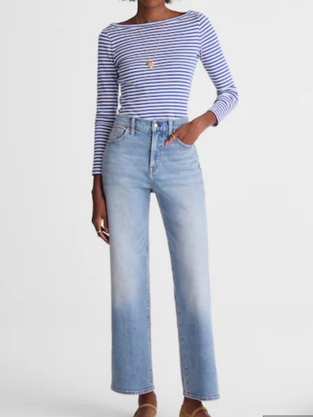 New! Madewell The perfect Vintage Wide Leg Crop Jean Size 27 Stretch Hi Rise